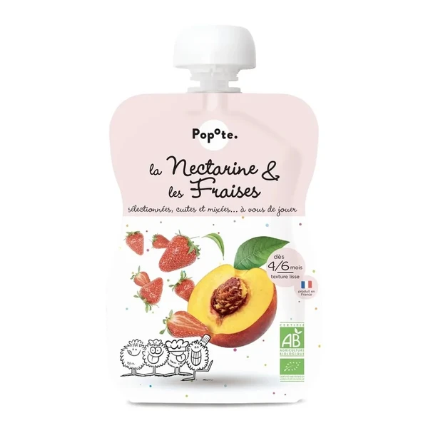 Gourde Fraise Nectarine - POPOTE - 120g