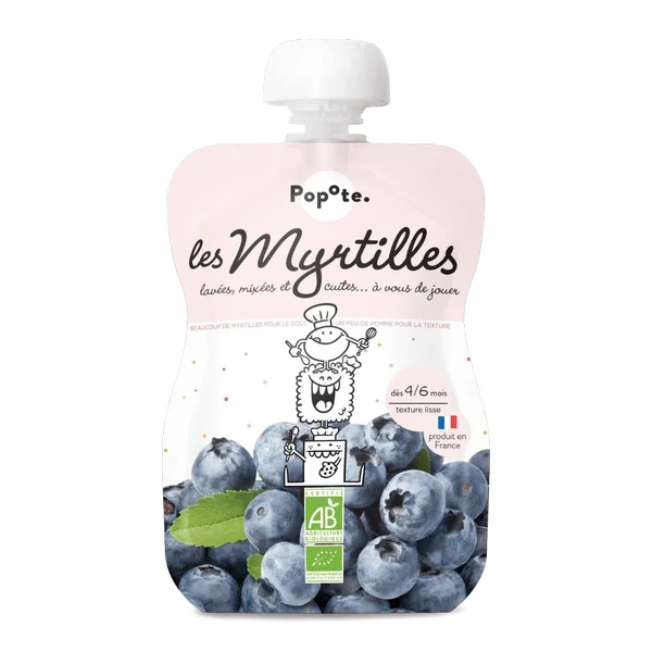 Gourde Myrtille BIO - POPOTE - 120g